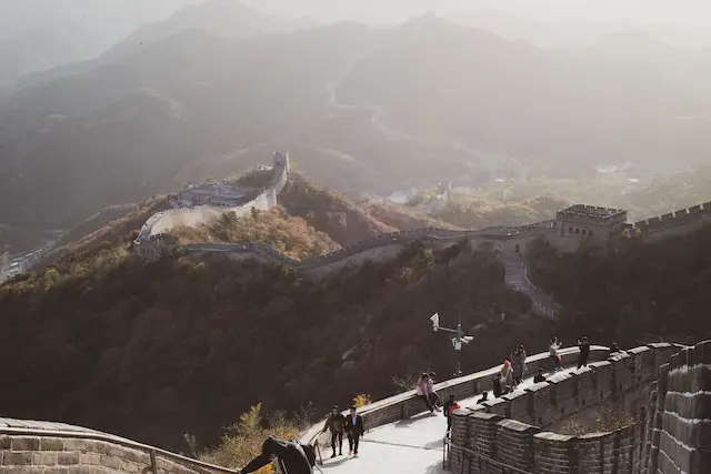 Climbing the Great Wall of China