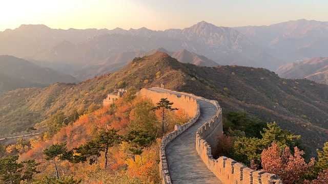 Camp on the Great Wall of China