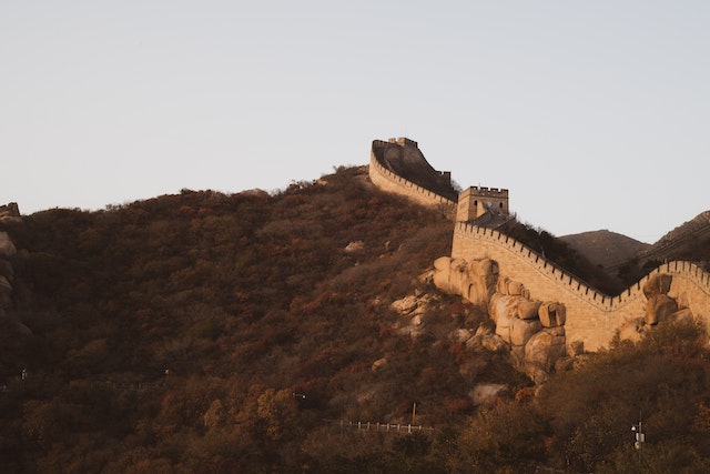 Climbing the Great Wall of China